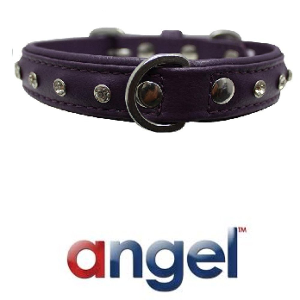 Rhinestones Bling Leather Dog Collar